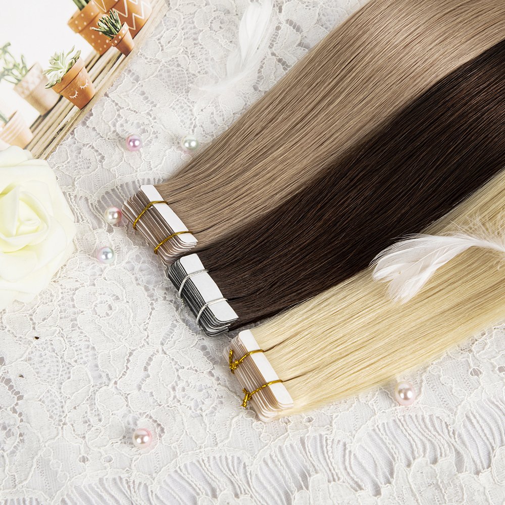 LeShine Double Drawn Skin Weft ombre remy tape hair extensions salon
