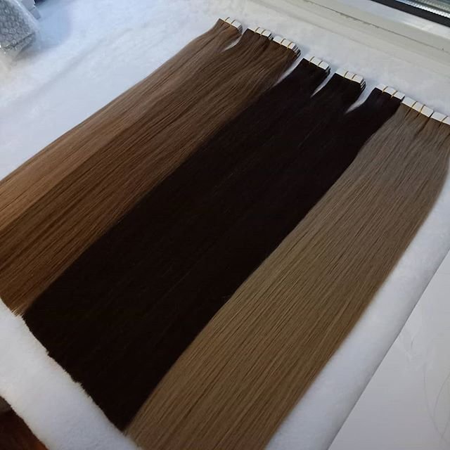 Hight Quality Tape In Hair Extensions from Vietnamese virgin human hair 12-32 inches available