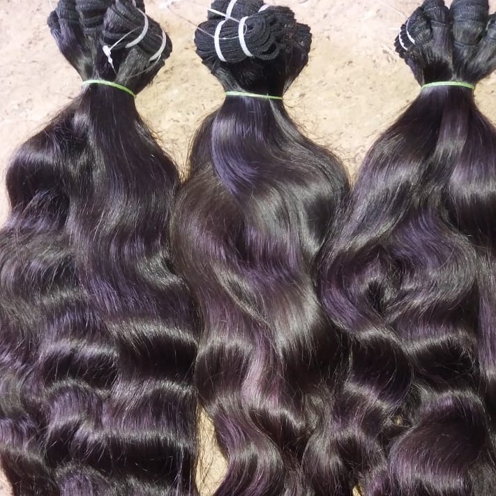 Virgin Indian human hair extensions from south indian temples