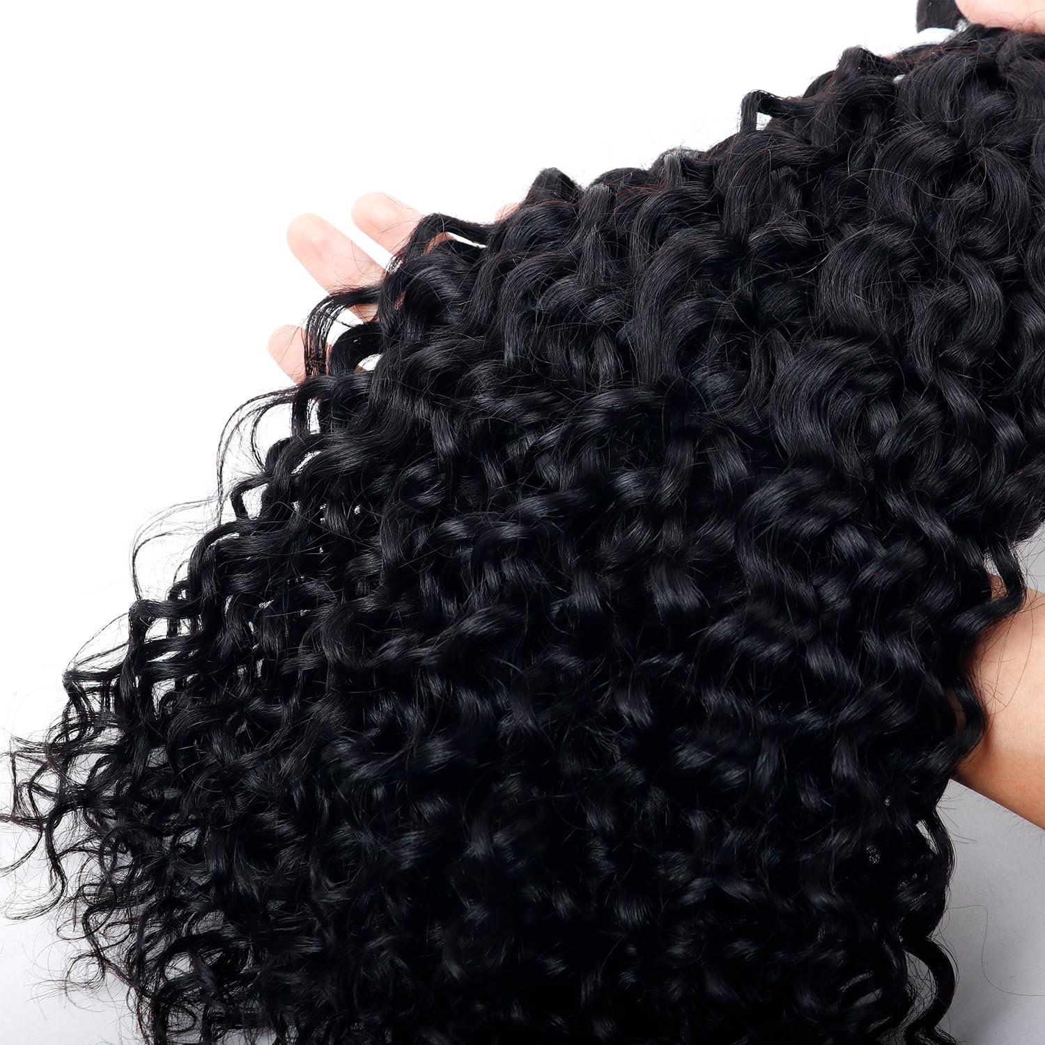 Natural Water Wave Braiding Hair Bulk 100% human hair Deep Wave Kinky Curly Hair Bulk for Braiding