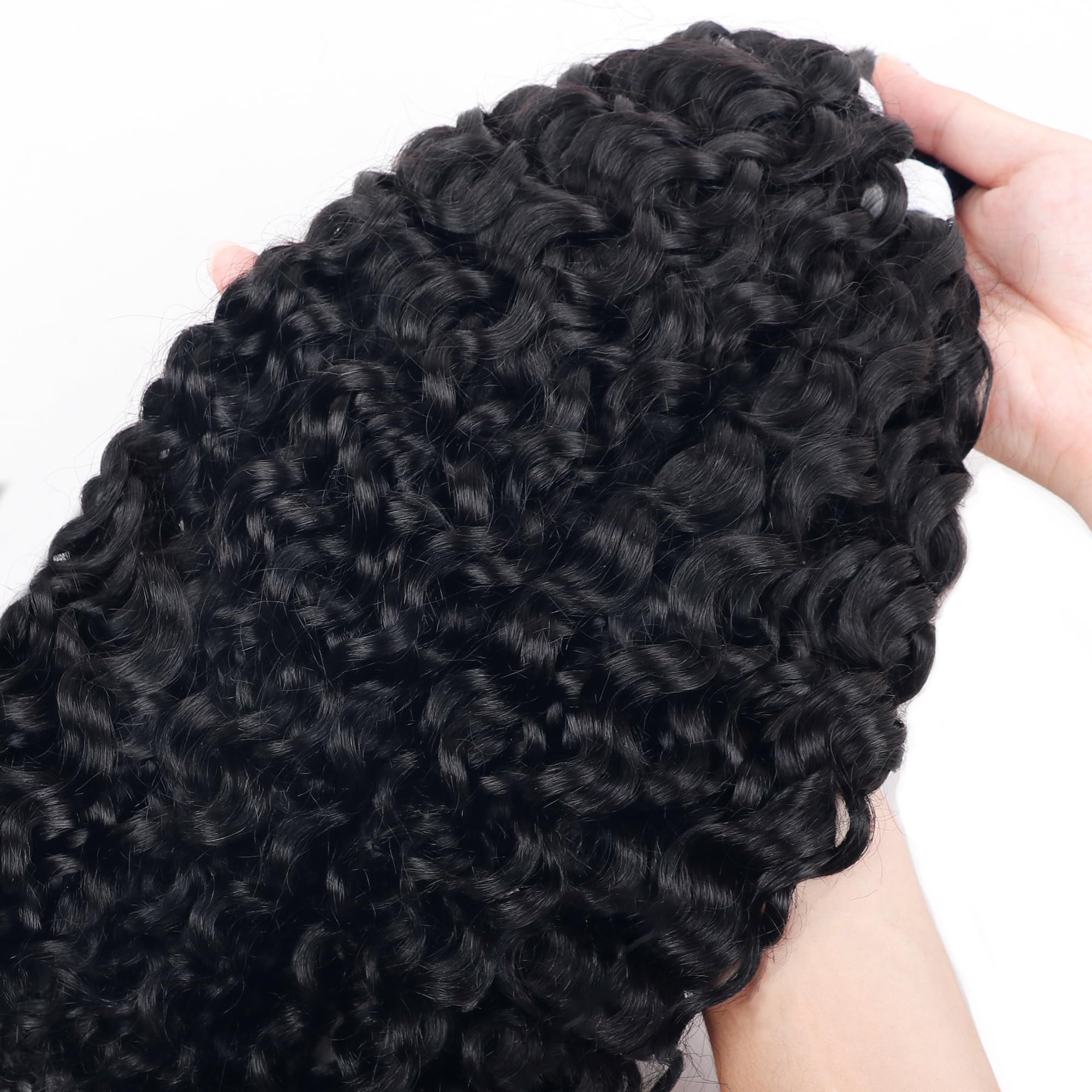 Natural Water Wave Braiding Hair Bulk 100% human hair Deep Wave Kinky Curly Hair Bulk for Braiding
