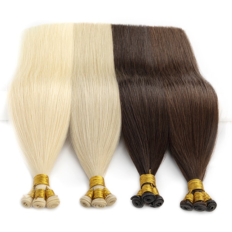 Russian Thin Invisible Genius Wefts Hair Extensions Double Drawn Human Hair Genius Weft