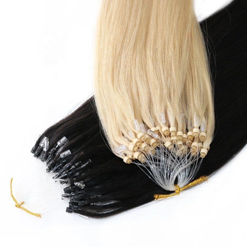 Brazilian Virgin Human Hair 10A Grade Micro Loop Ring Hair Extension Factory Wholesale Microlink Hair Extensions