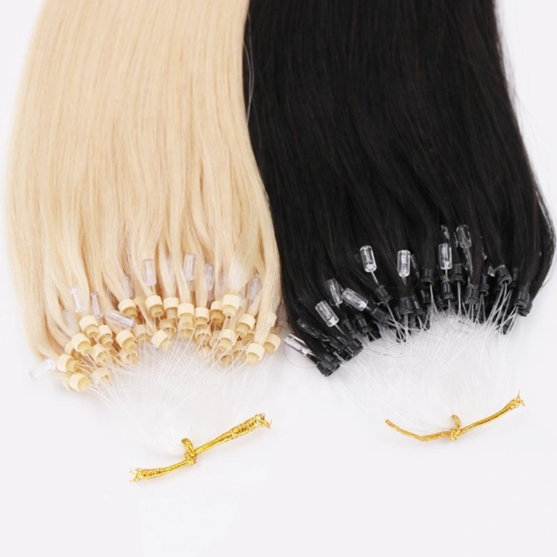 Brazilian Virgin Human Hair 10A Grade Micro Loop Ring Hair Extension Factory Wholesale Microlink Hair Extensions
