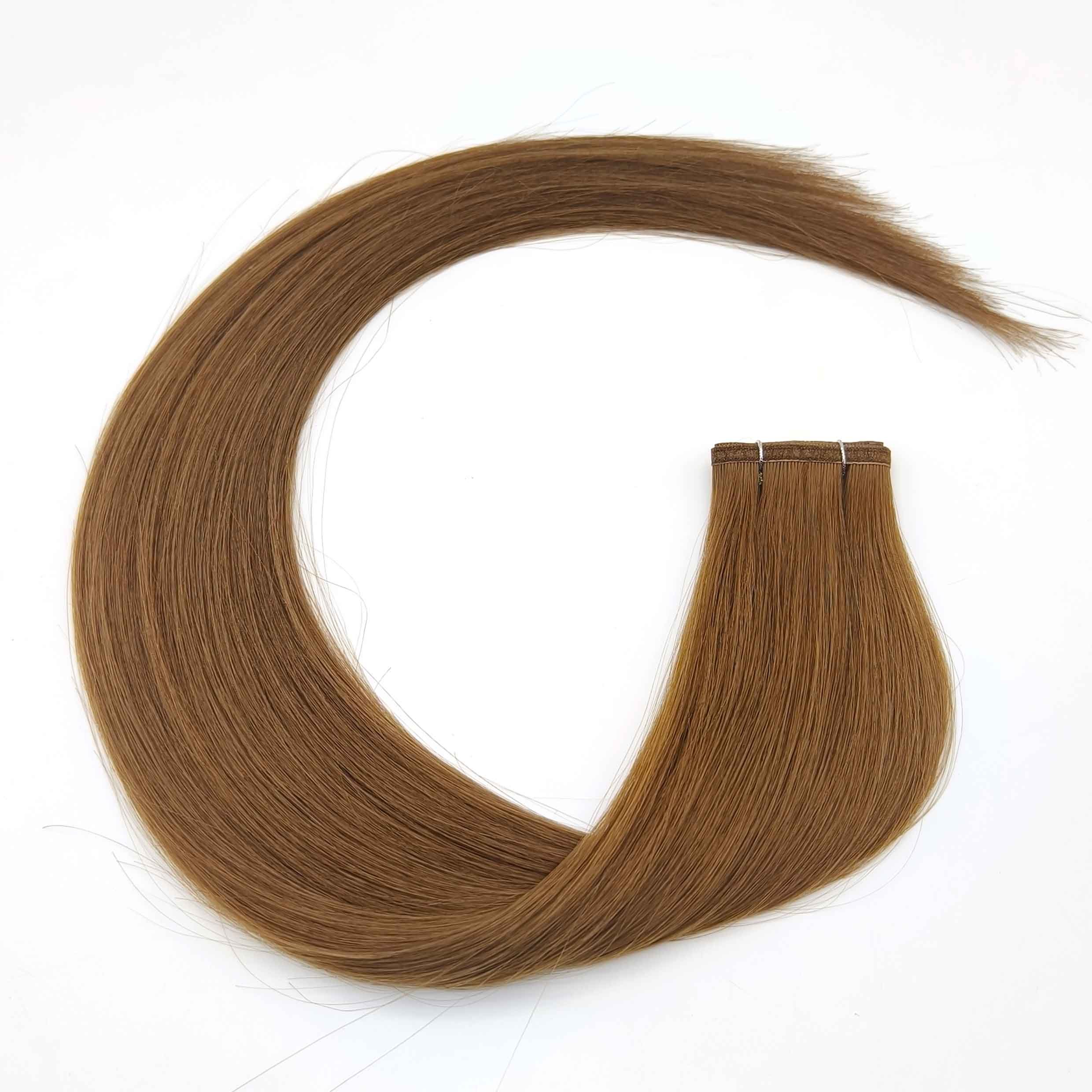 Fasimei wholesale hair extensions china 100% Human Hair Bundles Virgin Flat Weft Hair Extensions