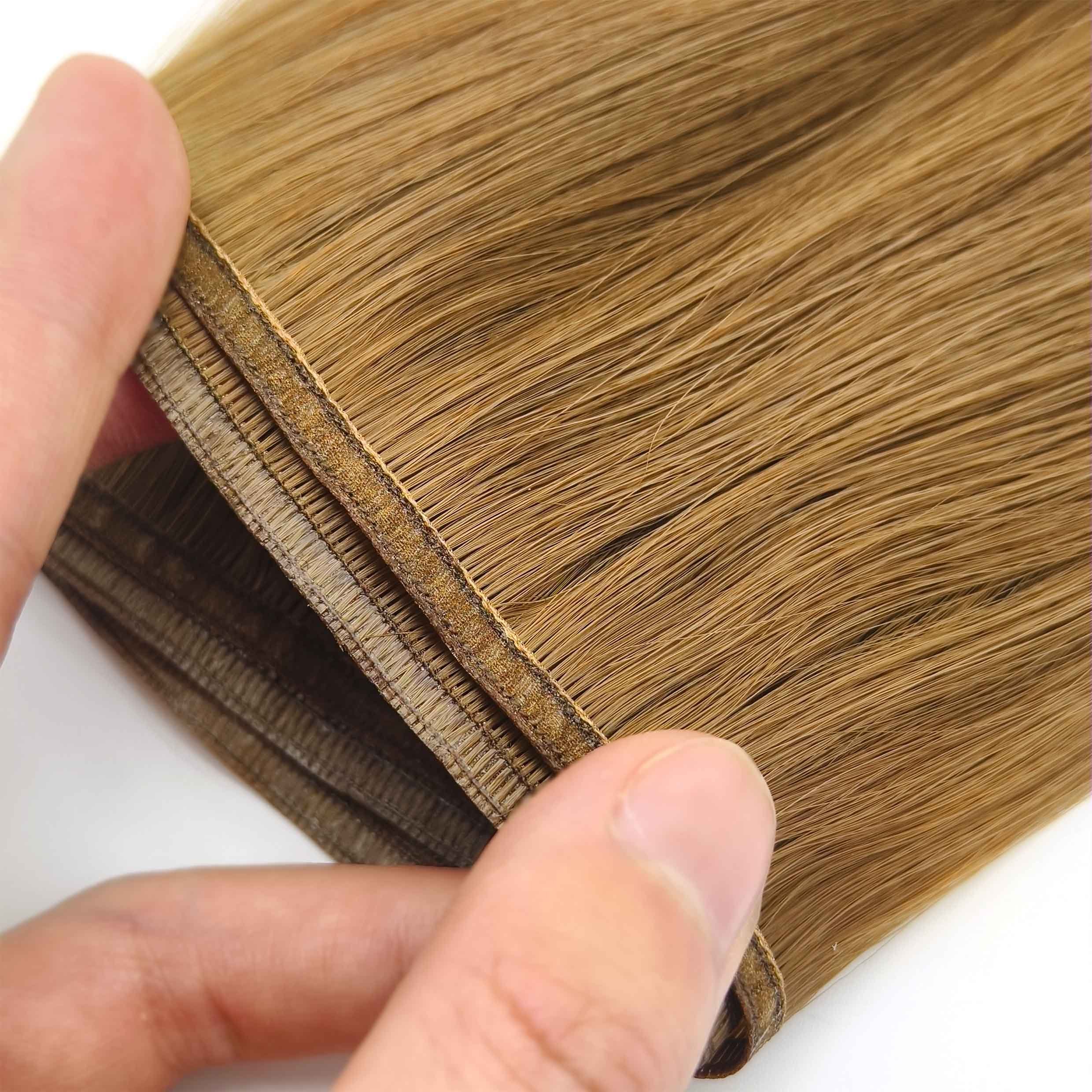 Fasimei wholesale hair extensions china 100% Human Hair Bundles Virgin Flat Weft Hair Extensions