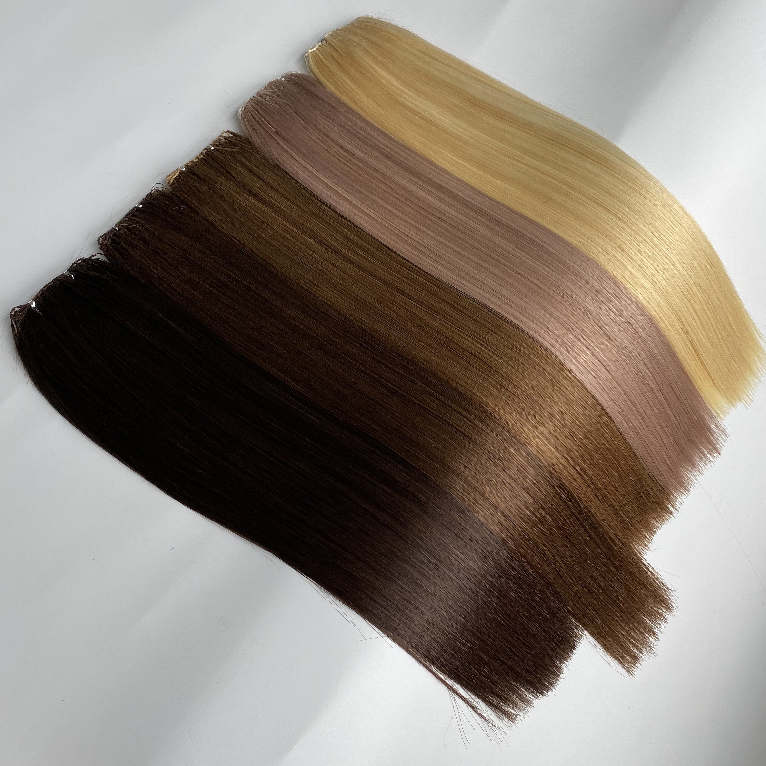 100% virgin cuticle aligned factory feather weft hair human hair extensions