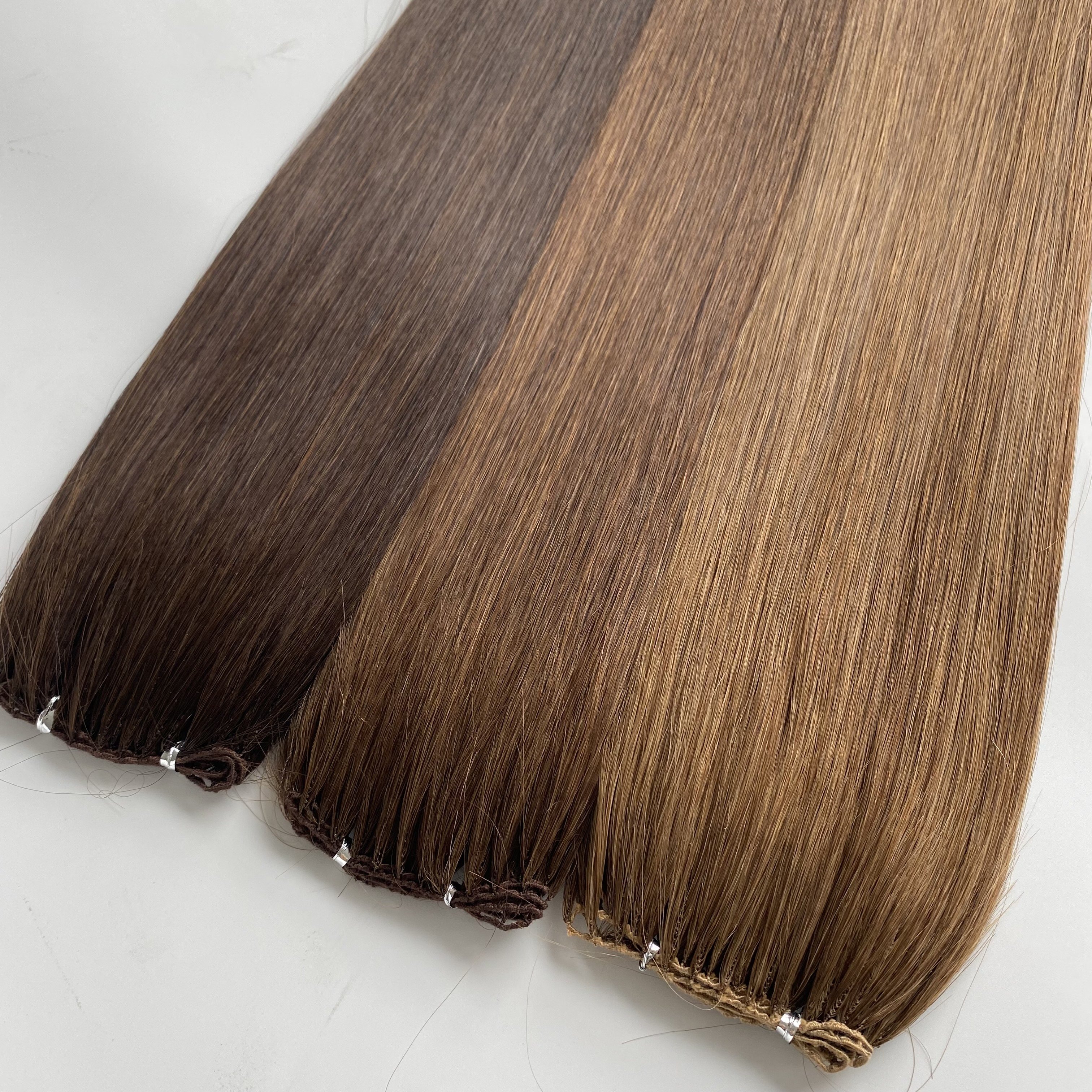 100% virgin cuticle aligned factory feather weft hair human hair extensions