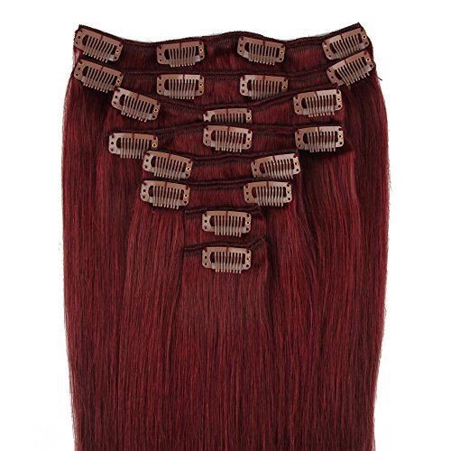 Fashion New Design Russian Hair Extensions Ombre Clip in Human Natural Hair One Piece Highlights