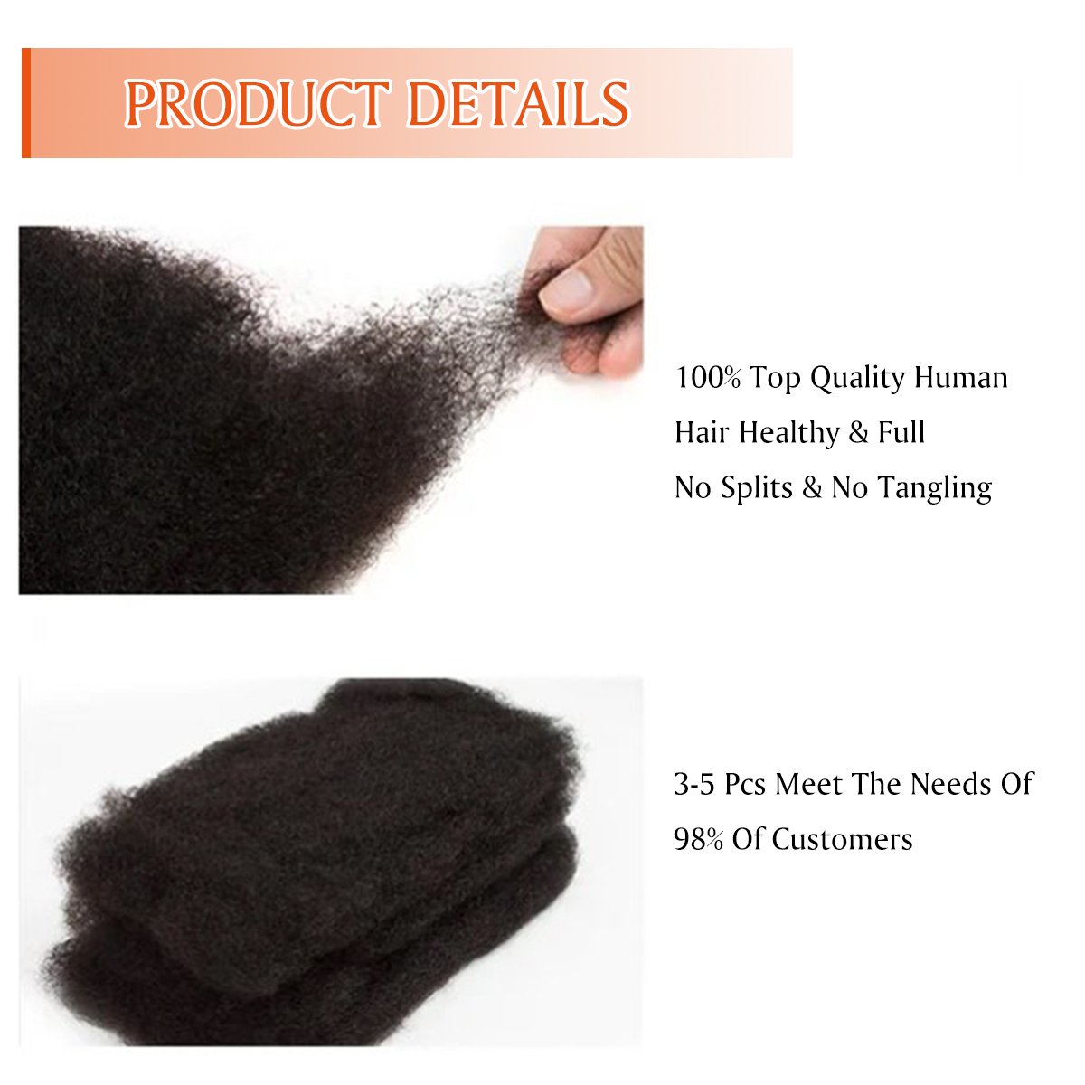Rebecca Wet and Wavy Bulk Human Hair for Braiding No Weft Kinky Curly Bulk Human Hair Braiding Hair Extension Kinky Curl