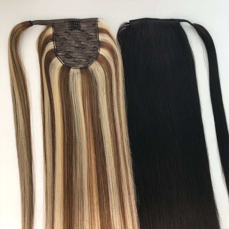 Fish Line Human Hair Extensions Wire Hair Extensions Clip In Invisible Wire Remy Hair Extensions