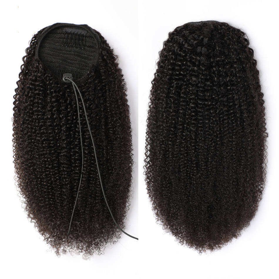 Cheap 10A 12A drawstring human hair weave ponytail virgin Brazilian human hair extensions weft vendors