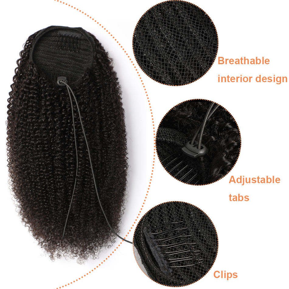 Cheap 10A 12A drawstring human hair weave ponytail virgin Brazilian human hair extensions weft vendors