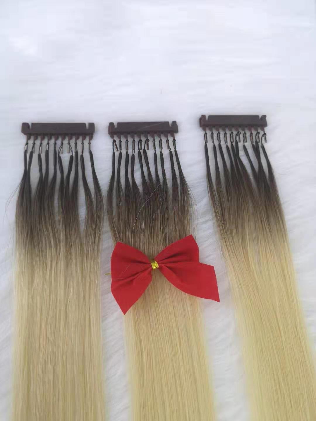 100% cuticle aligned human hair extension 6D hair extension