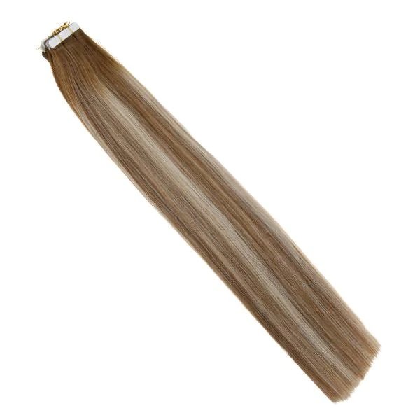 Wholesale Virgin Hair #t6/60p6 Piano Color European Cabello Humano Natural Invisible Tape In Human Hair Extensions