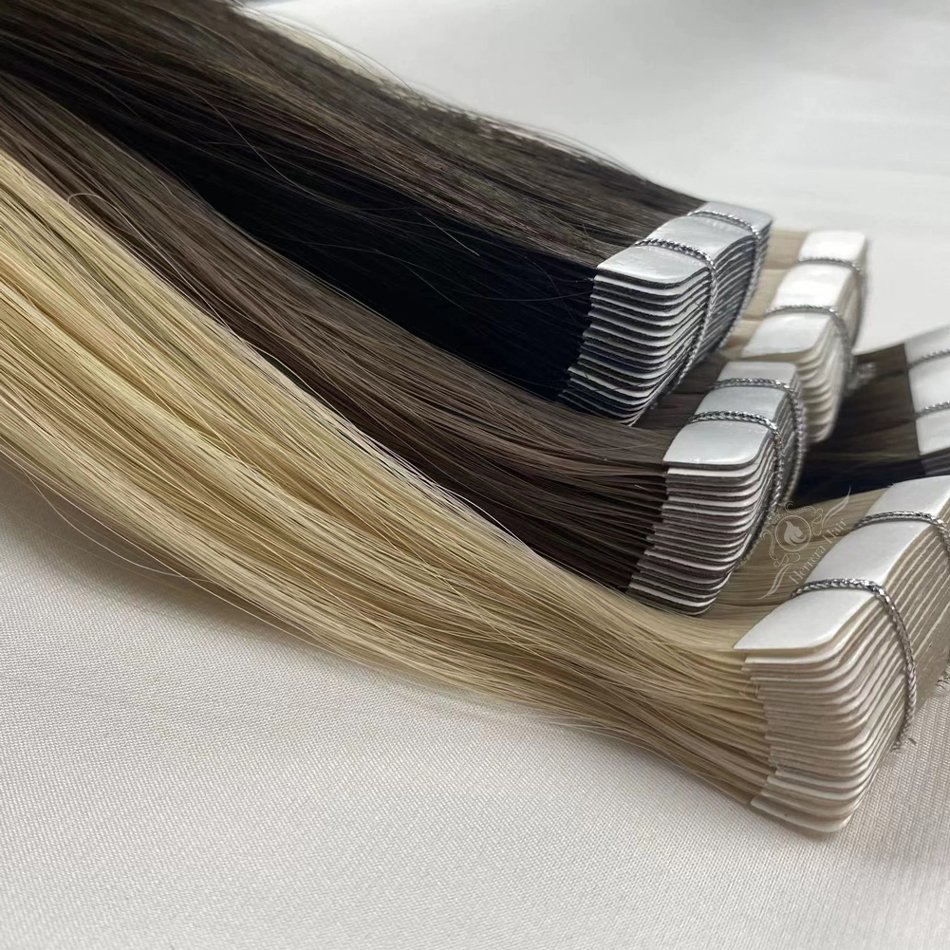 Newest Tapeins Extensiones De Cabello 100% Natural 24 Blond Cuticle Aligned Adhesive Tape In Hair Extension 100Human Hair
