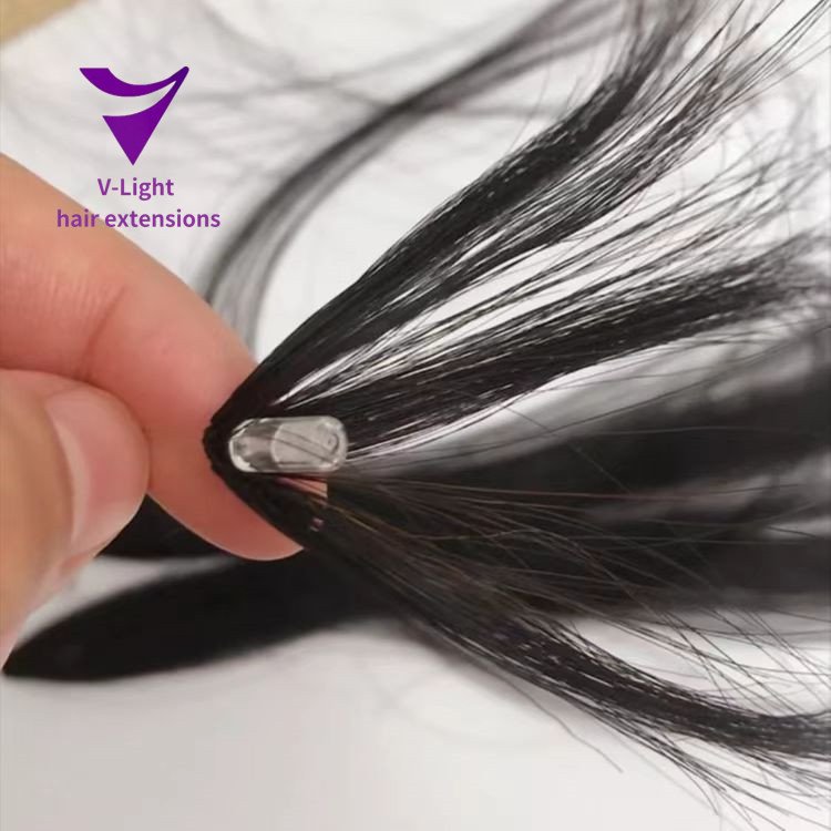 2024 new if2 cuticle aligned hair h6 feather hair extension natural human hair extensions for solon virgin 52 colors micro rings