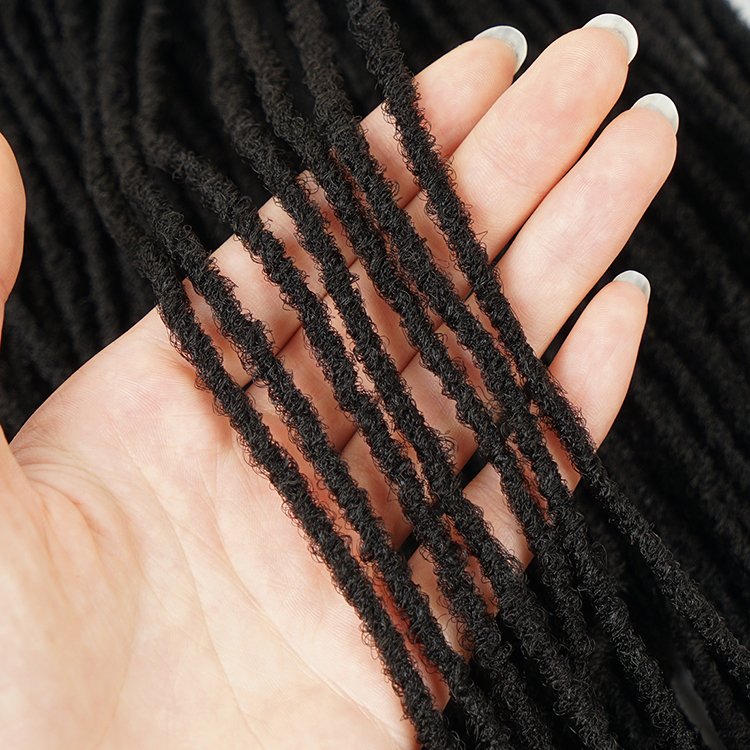 Ombre Mini Micro Faux Sister Locs Straight Dreadlocks Synthetic Crochet Braids Hair Extension Sisterlocks Natural 18 Inch