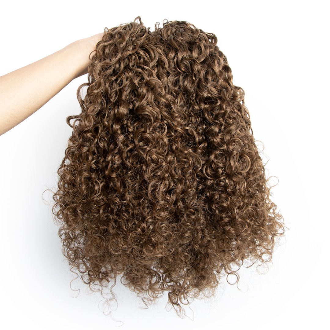 Machine Double Weft 2A 3B Exotic Kinky Curly Weft Hair Extensions Human Hair