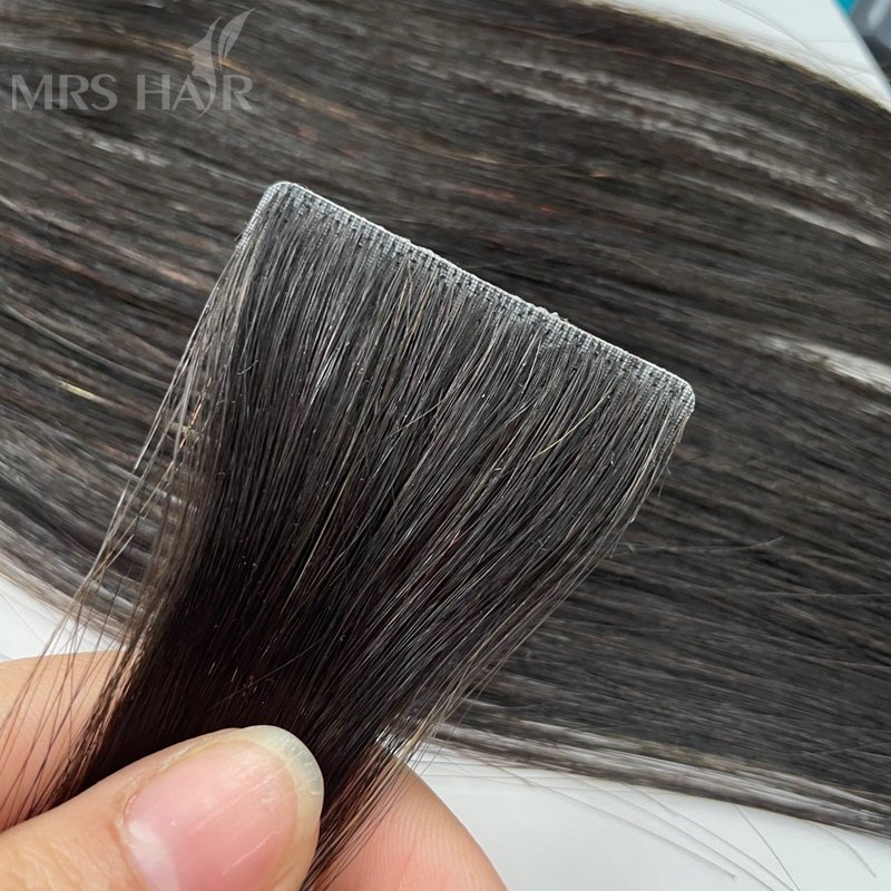 Ready to ship invisible tape in extensions raw human hair 20" Tape In Hair 20pcs seamless invisible tape in human hair extension