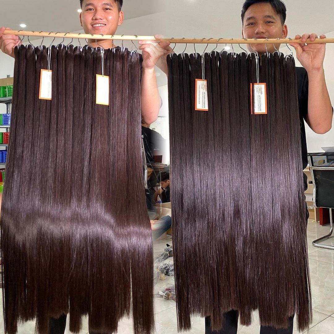 Wholesale Raw Vietnamese Hair Vendor Cuticle Aligned Virgin Super Double Drawn Natural Human Hair Extensions