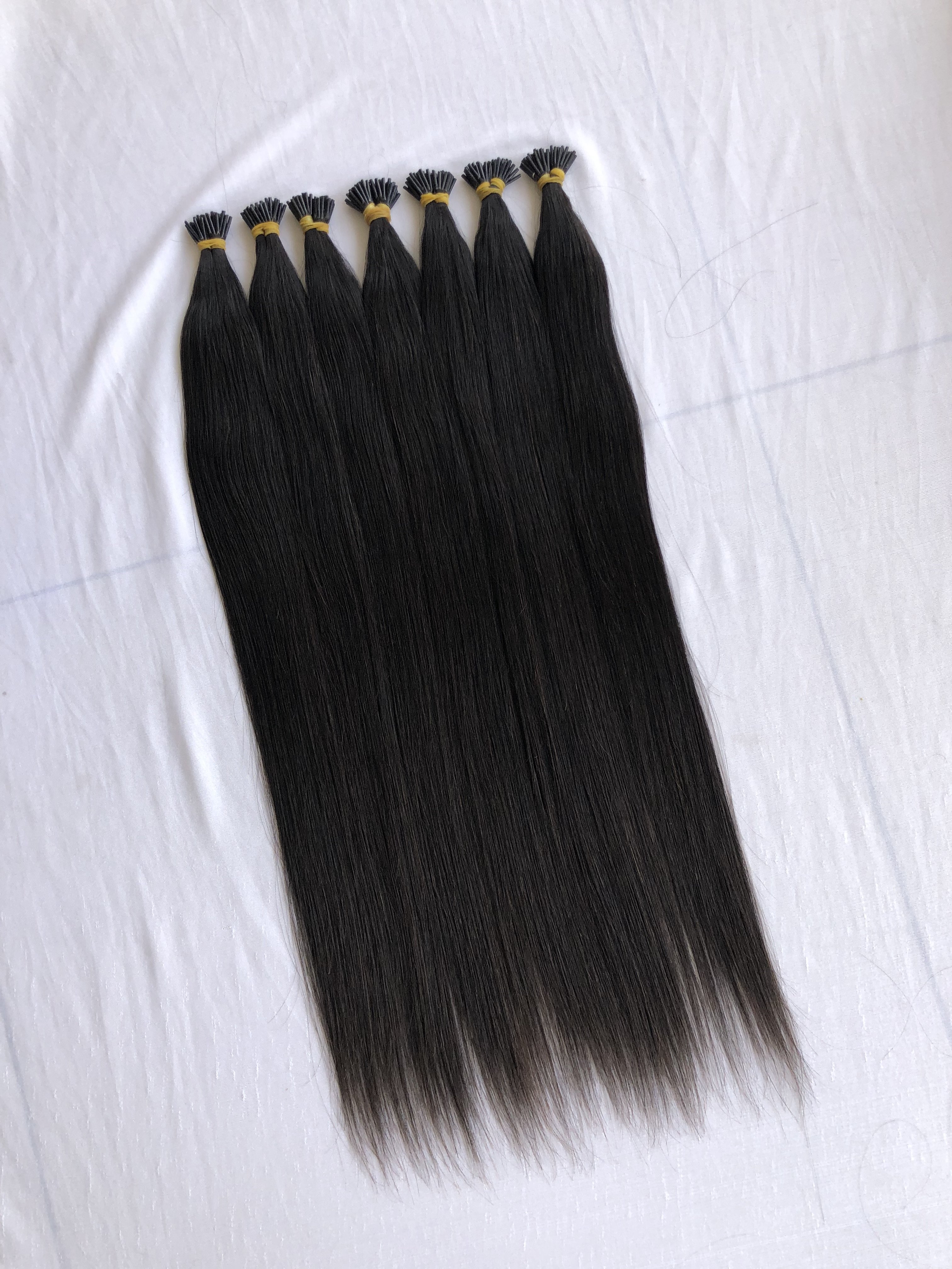 Export Brazilian Mink Indian Temple Remy Virgin 24''Colour #1B I Tip Extension Cuticle Aligned Single Donor Hair Indian Supplier