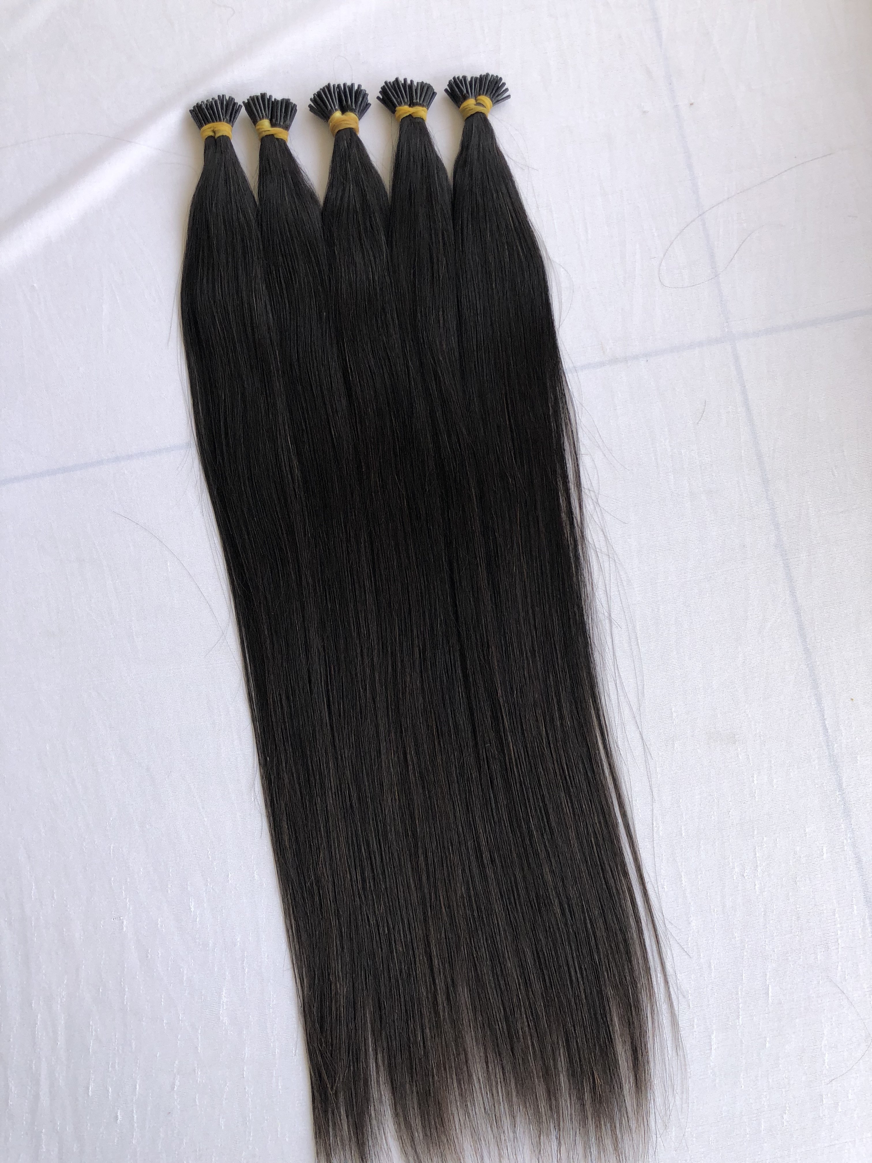 Export Brazilian Mink Indian Temple Remy Virgin 24''Colour #1B I Tip Extension Cuticle Aligned Single Donor Hair Indian Supplier