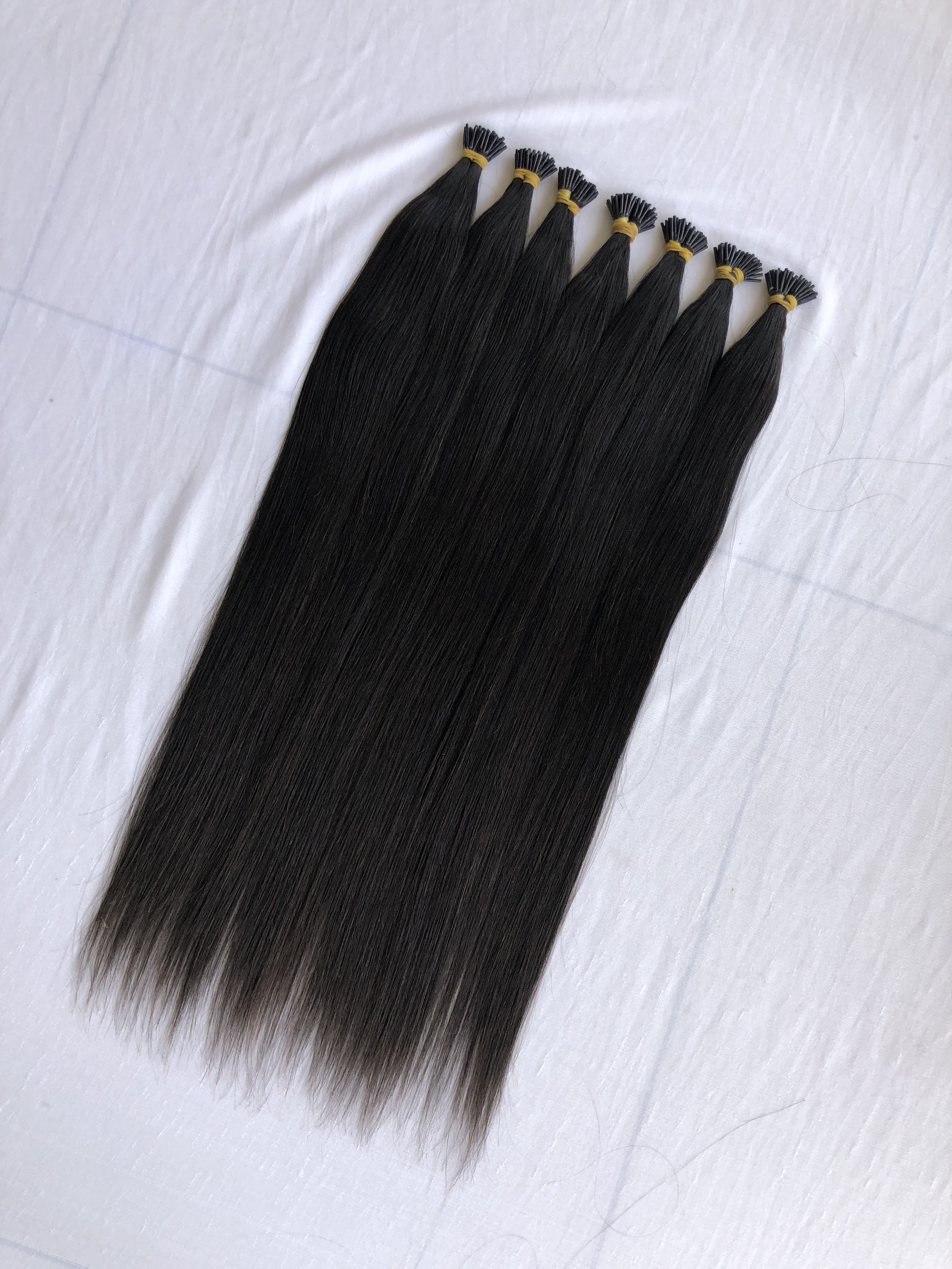 Export Brazilian Mink Indian Temple Remy Virgin 24''Colour #1B I Tip Extension Cuticle Aligned Single Donor Hair Indian Supplier