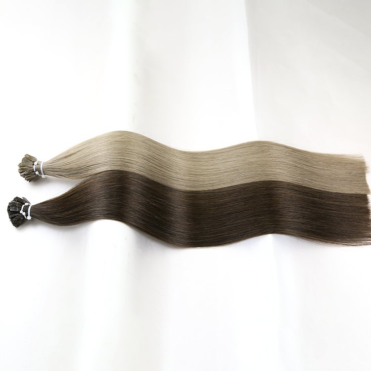 Wholesale 100% Full Cuticle Double Drawn Russian Remy Keratin Flat Tip Pre Bonded Human Hair Extension