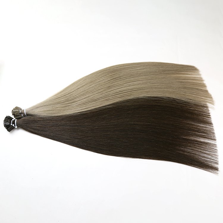 Wholesale 100% Full Cuticle Double Drawn Russian Remy Keratin Flat Tip Pre Bonded Human Hair Extension