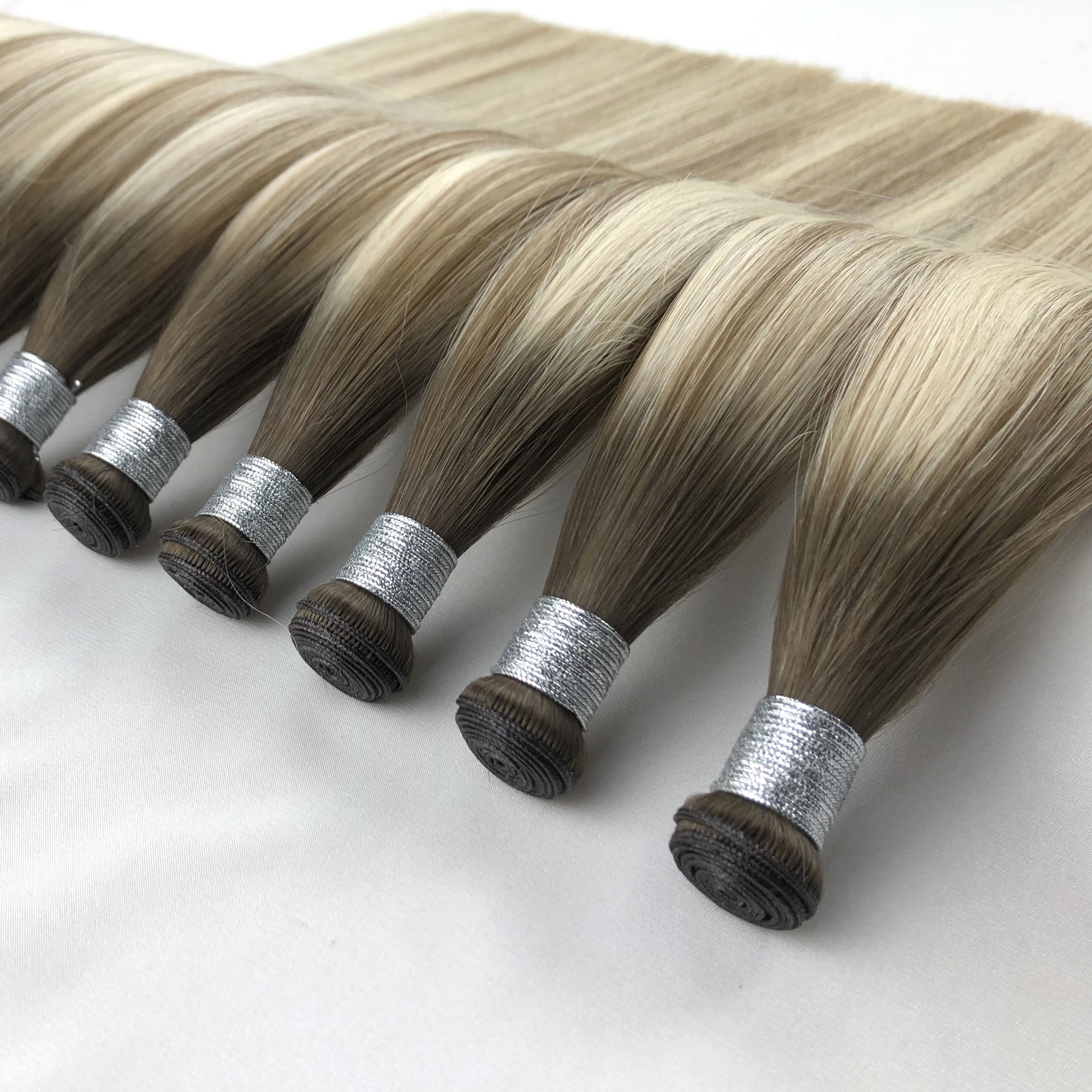 High Quality Long Lasting 100% Remy Virgin Double Drawn Russian Straight Hair Extensions Genius Weft