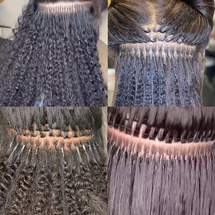 virgin i tip human hair extensions raw I tip Indian natural human hair i tip curly human hair extensions