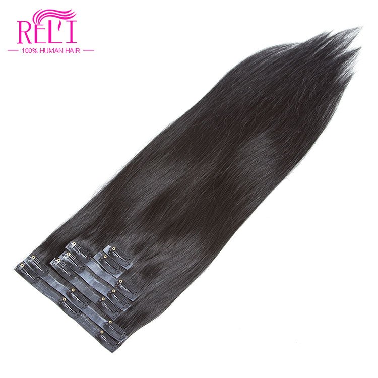 Factory Supply Seamless 100% Brazilian Remy Clip In Hair Extension Skin Pu Russian Virgin Hair Clip In Human Hair Extensions
