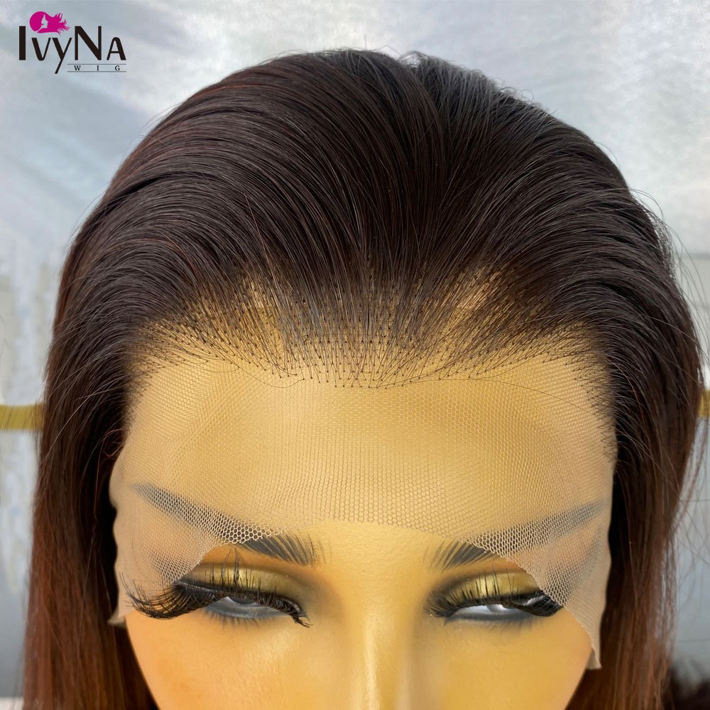 New Arrival 1B#4 Mixed #350 Long Silky Wig Synthetic Lace Front Hair Wig For Women Futura Heat Resistant Fiber Braiding Hair