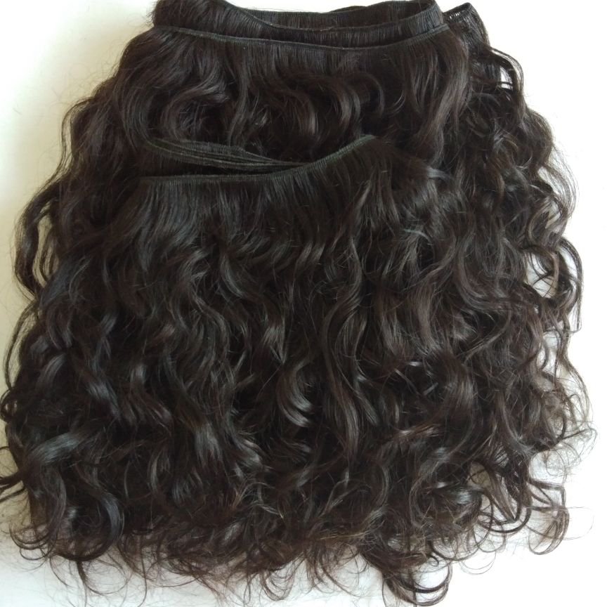 Raw Indian Human Hair Extensions and Wigs Double Wefting 30 Inches Natural Wave Model Number Human Hair Bundles