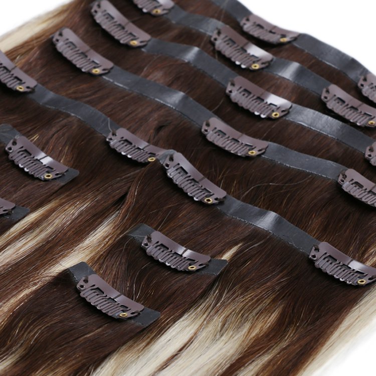 Remy Natural Hair 14-24 Human Hair Extension seamless Clip In