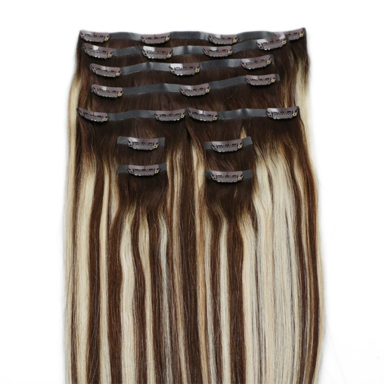 Remy Natural Hair 14-24 Human Hair Extension seamless Clip In