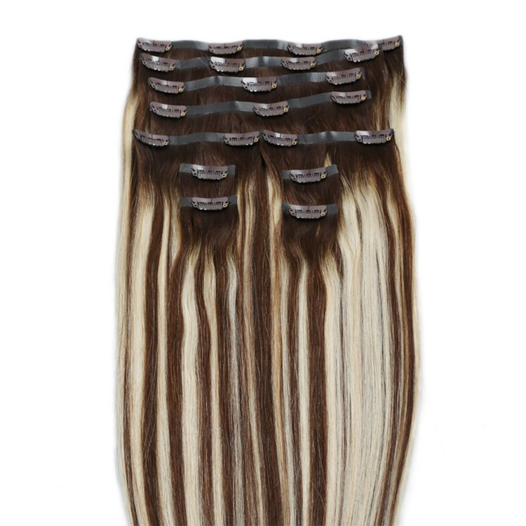 Remy Natural Hair 14-24 Human Hair Extension seamless Clip In