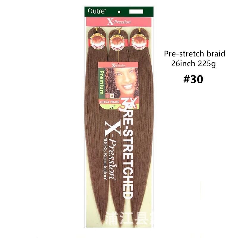 Factory wholesale the lowest price Braid Pre-Stretched Braiding Hair Synthetic Yaki Bulk For Crochet Hair Extension hair