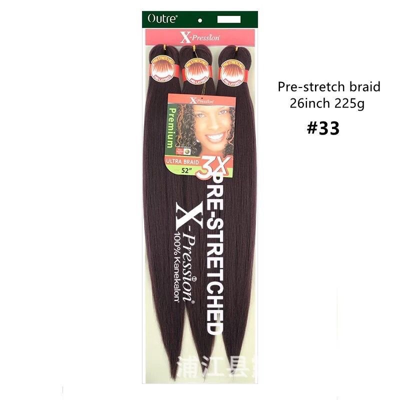 Factory wholesale the lowest price Braid Pre-Stretched Braiding Hair Synthetic Yaki Bulk For Crochet Hair Extension hair