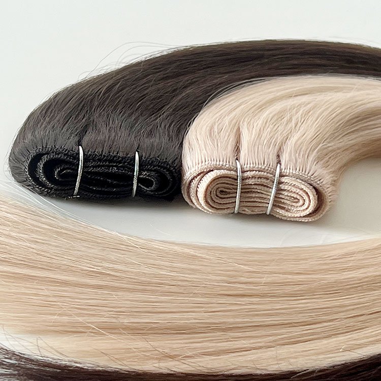 Private Label Russian Cuticle Aligned Virgin Hair Machine Weft Human Hair Extensions