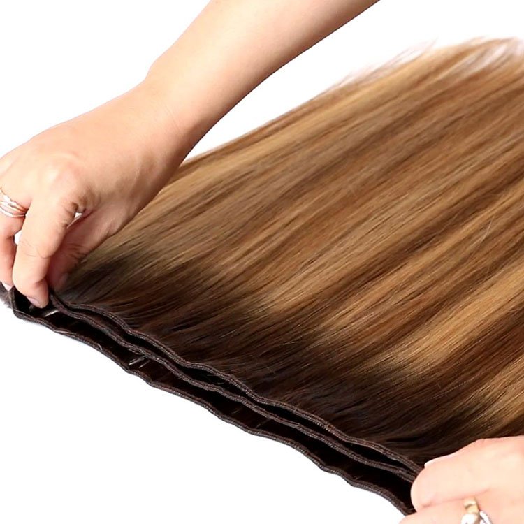Private Label Russian Cuticle Aligned Virgin Hair Machine Weft Human Hair Extensions