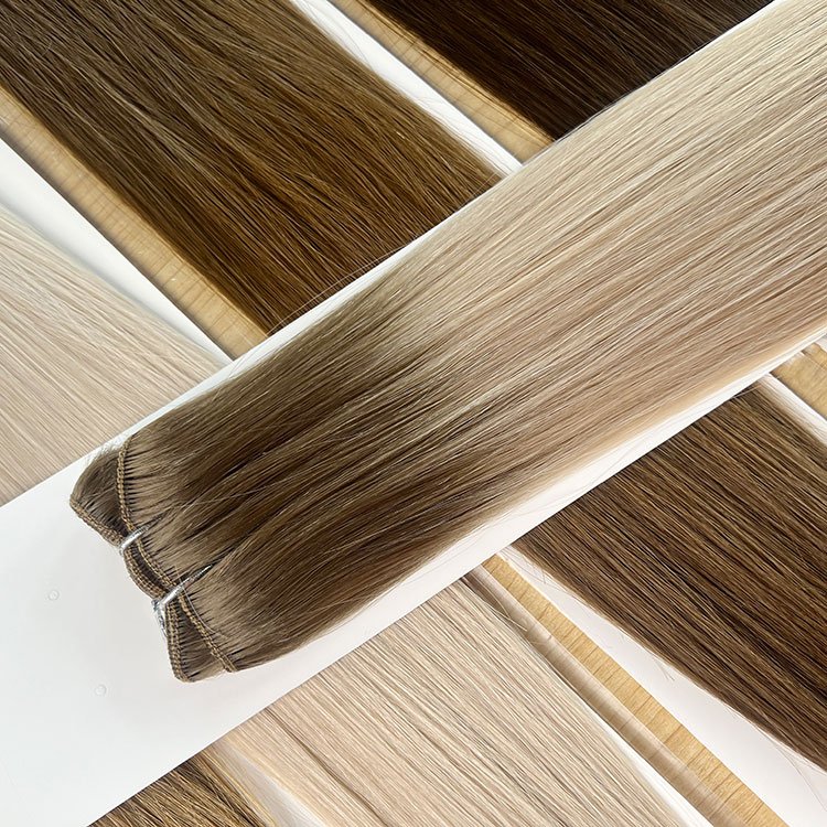 Private Label Russian Cuticle Aligned Virgin Hair Machine Weft Human Hair Extensions