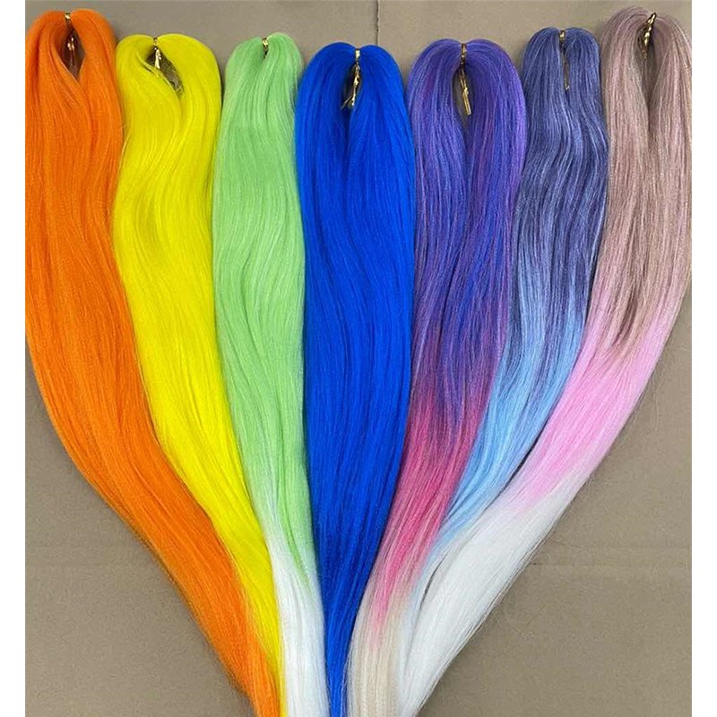 custom colours yaki kanekalon hair cabello kanekalon trenzado colorful cabello kanekalon x mayor extensiones para trenzas 100
