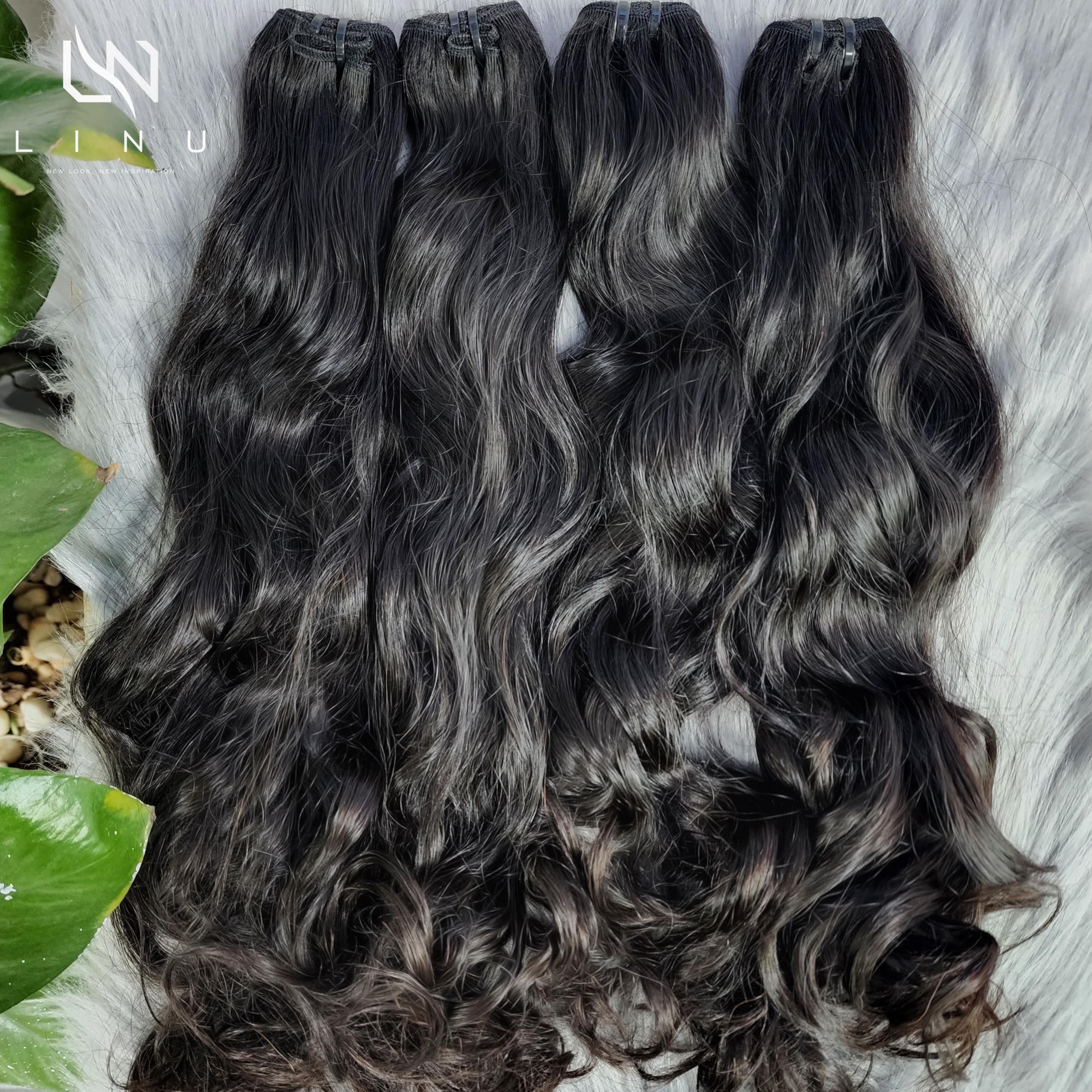 Natural Wave 100% Vietnamese Human Hair Bundles Machine Weft Raw Virgin Vietnamese Hair Vendor