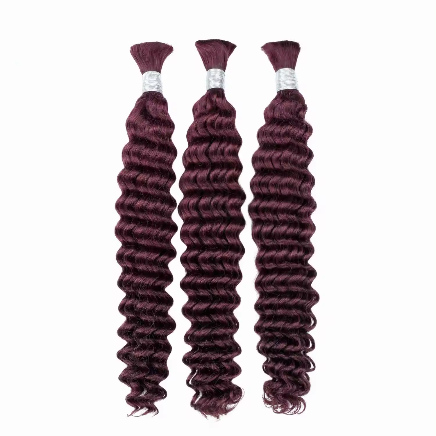 Wet And Wavy Deep Wave Human Braiding Hair Bulk No Weft 100% Unprocessed Indian Curly Remy Bulk Hair Extension For Braiding