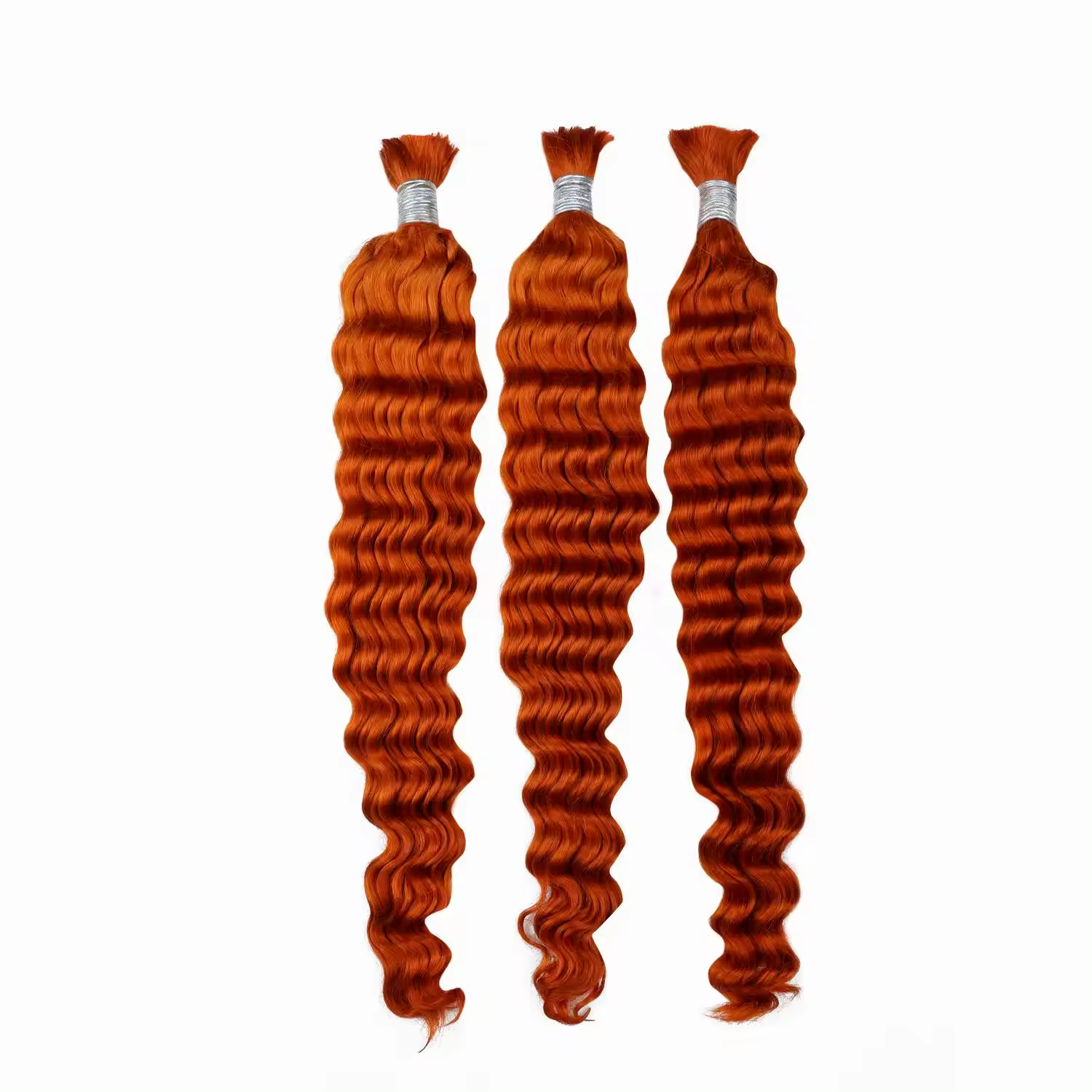 Wet And Wavy Deep Wave Human Braiding Hair Bulk No Weft 100% Unprocessed Indian Curly Remy Bulk Hair Extension For Braiding