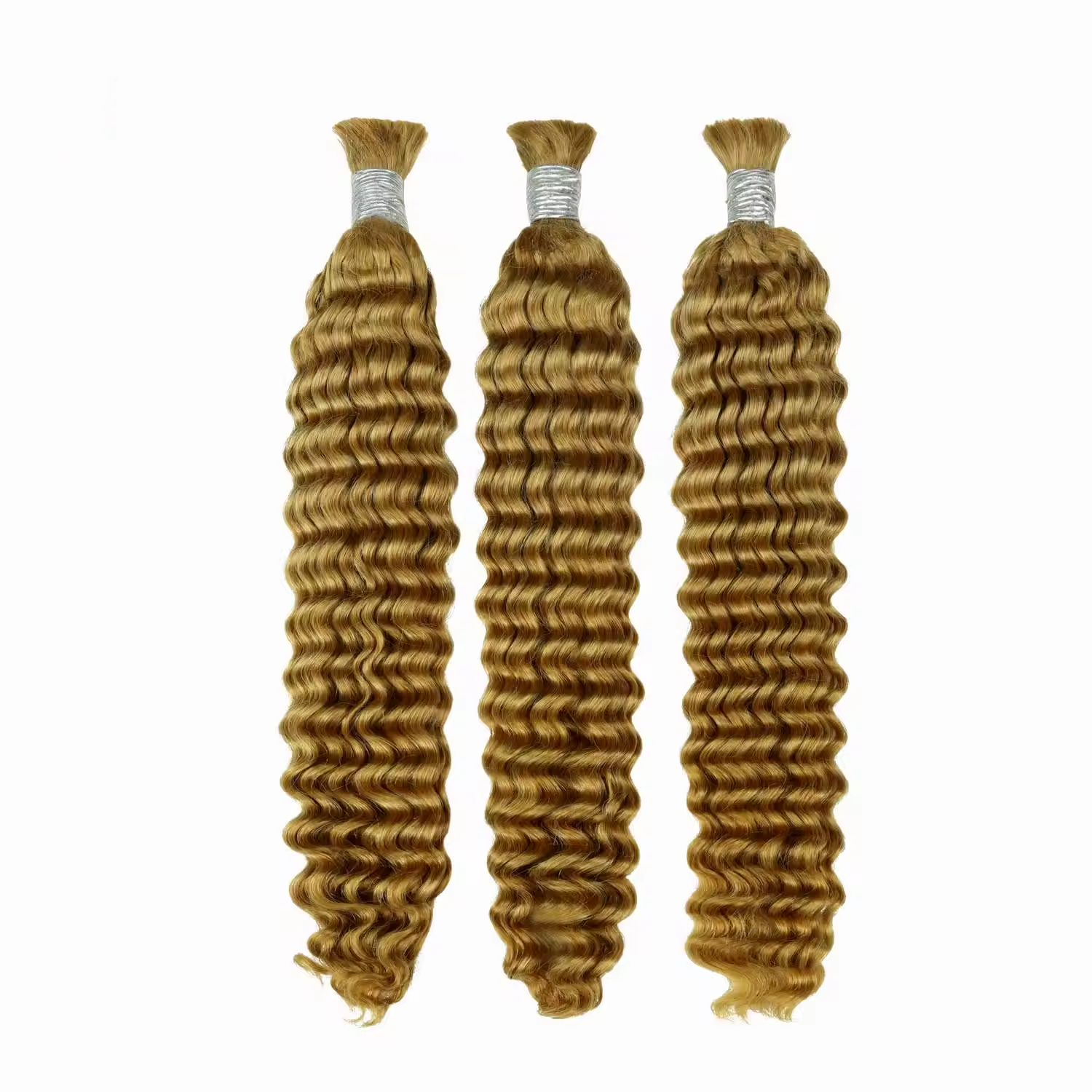 Wet And Wavy Deep Wave Human Braiding Hair Bulk No Weft 100% Unprocessed Indian Curly Remy Bulk Hair Extension For Braiding