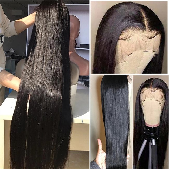 Raw Indian Virgin 40 Inch Human Hair Extension Cheap Long Straight Cuticle Aligned Human Hair Bundles Natural Hair Products