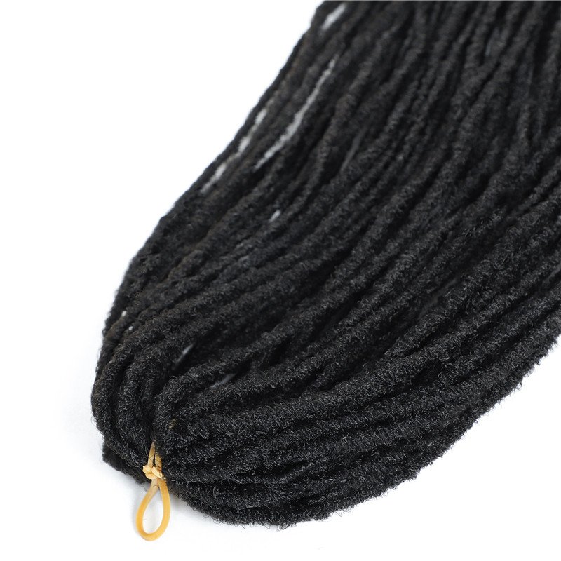 micro faux locs straight space locs hair extension light and soft 20inch 52strands crochet braids hair sister locs